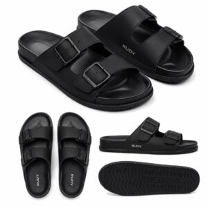RUDY Double-Strap Slides Black
